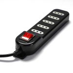 Alargador Zapatilla Con Switch 5 Posiciones 5 Metros Negro Macrotel