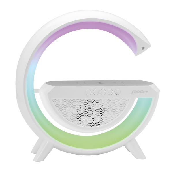 Parlante G Bluetooth Luz RGB y Cargador QI Wireless iPhone Batería recargable